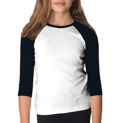 4253 Youth Baby Rib 3/4 Sleeve Raglan Thumbnail