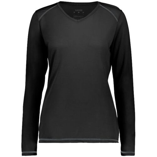 Ladies Super Soft-Spun Poly Long Sleeve Tee Thumbnail