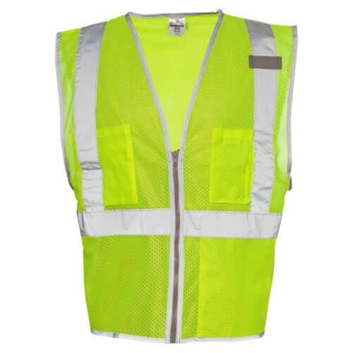 Unisex Premium Brilliant Series® Three-Pocket Zippered Mesh Vest Thumbnail