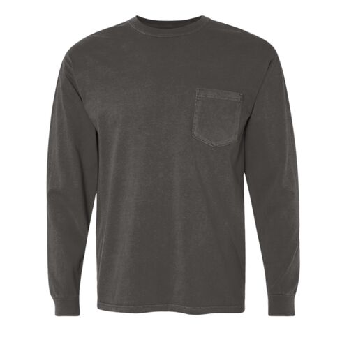 Unisex Garment-Dyed Heavyweight Long Sleeve Pocket T-Shirt Thumbnail