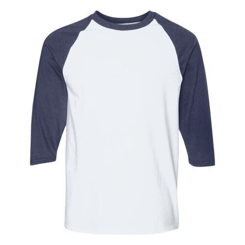 Unisex Heavy Cotton™ Raglan Three-Quarter Sleeve T-Shirt Thumbnail